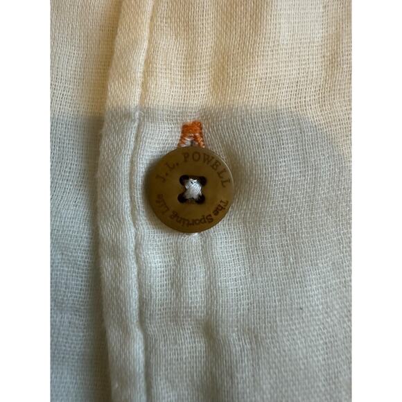 J.L. Powell Shirt Mens 2XL XXL White Cotton Long Sleeve Button Front Pockets - Picture 2 of 8